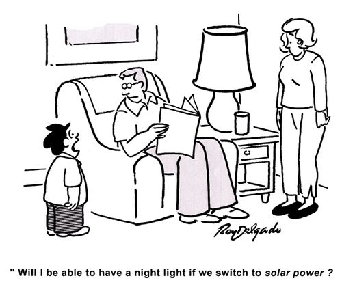 'Will I be able to have a night light if we switch to solar power?'