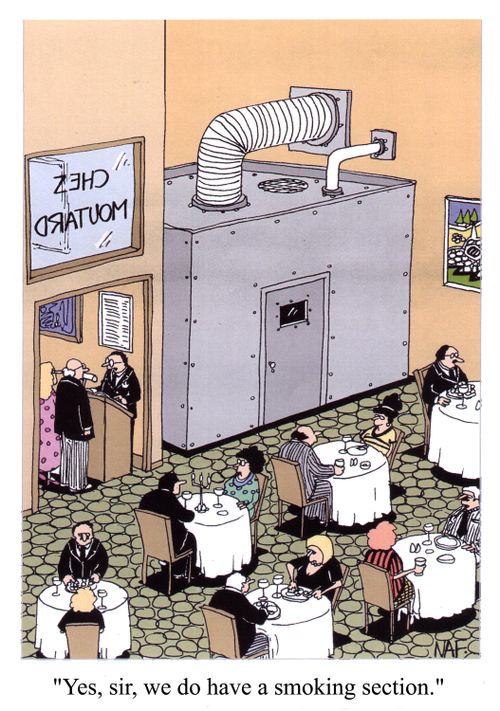 'Yes, sir, we do have a smoking section.'