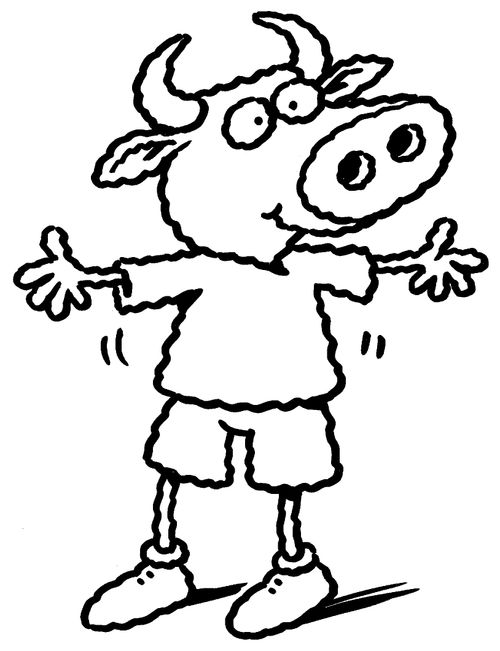 Child with a bull's head.