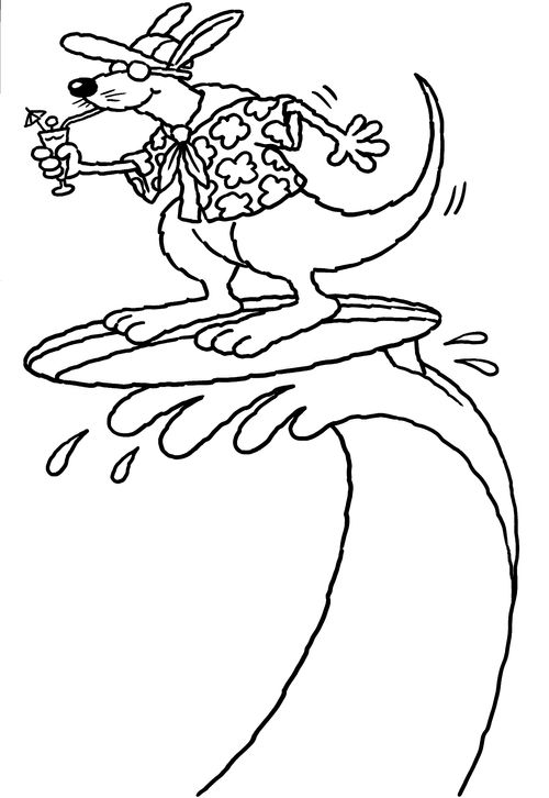 Surfing kangaroo #1 Hawaiian shirt.