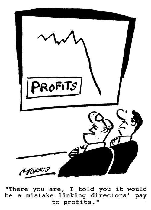 "I told you it would be a mistake linking directors' pay to profits."