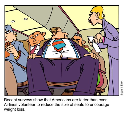Airlines volunteer to reduce the size of seats to encourage weight loss