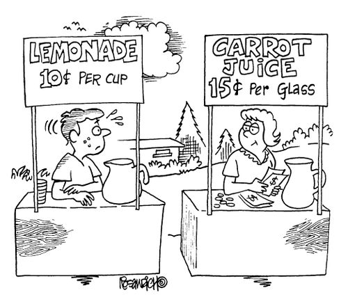 Carrot juice selling better than lemonade