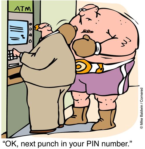 "Okay, next punch in your PIN number."