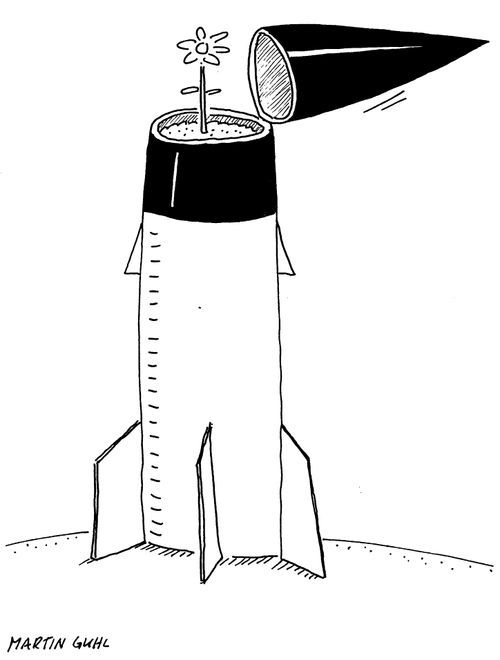 Nuclear warhead with the flower inside