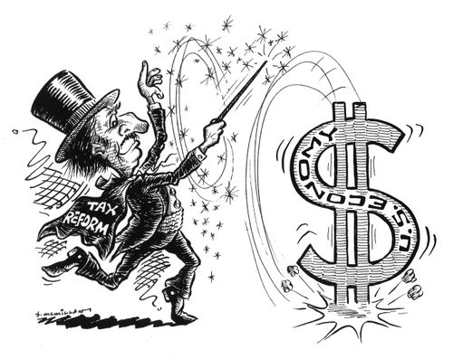 Tax reform magically transforming the U.S. economy.