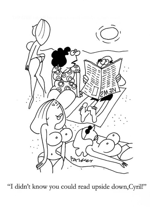 'I didn't know you could read upside down, Cyril?!'