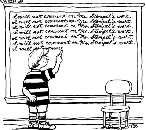 I WILL NOT COMMENT ON MS. STEMPEL'S WART