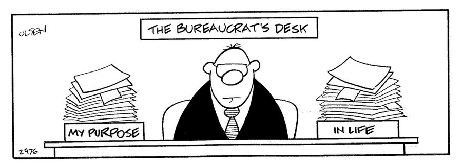 the bureaucrat's desk