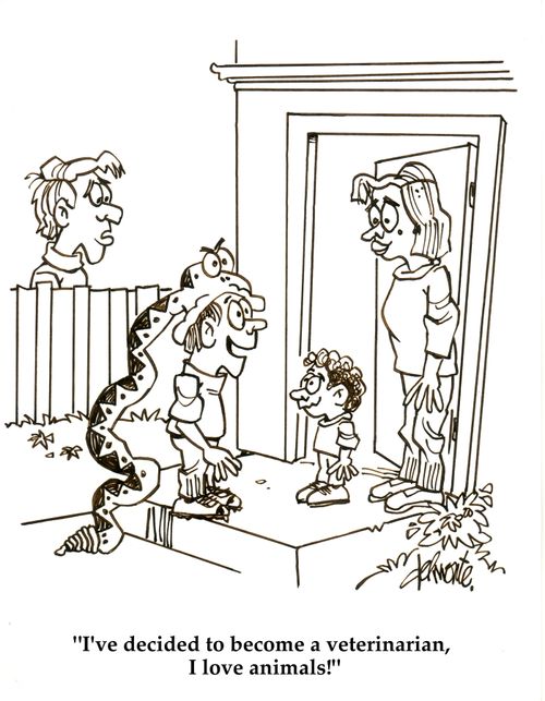 'I've decided to become a veterinarian, I love animals!'