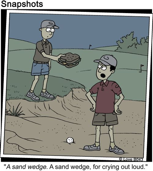 'A sand wedge. A sand wedge, for crying out loud.'