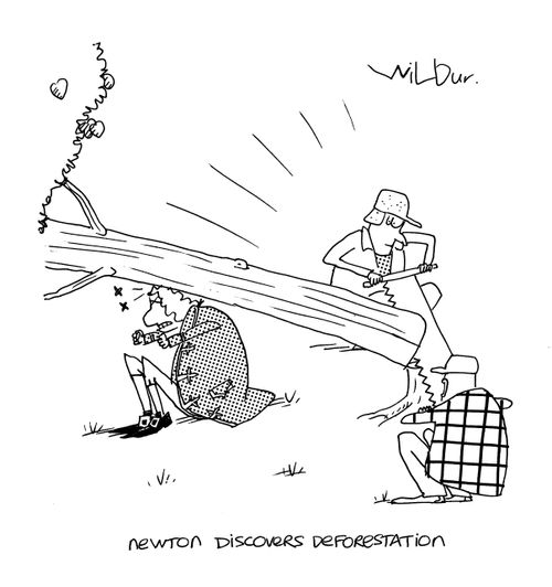 Newton discovers deforestation.