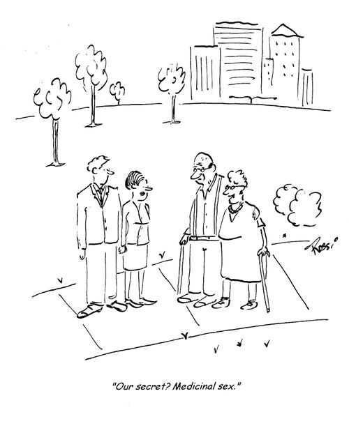 'Our secret? Medicinal sex.'