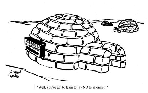 'Well, you've got to learn to say NO to salesmen!'