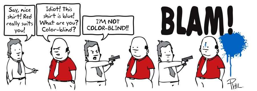 'I'm not color-blind!' 