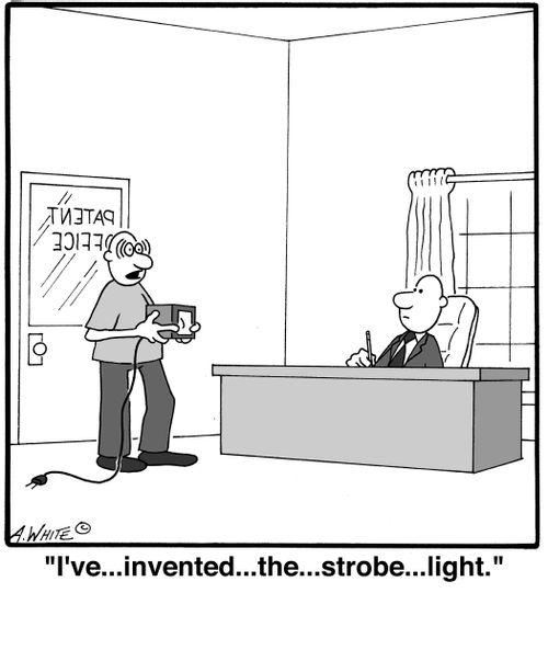 'I've...invented...the...strobe...light.'