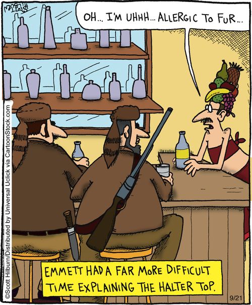 Emmett had a far more difficult time explaining the halter top.