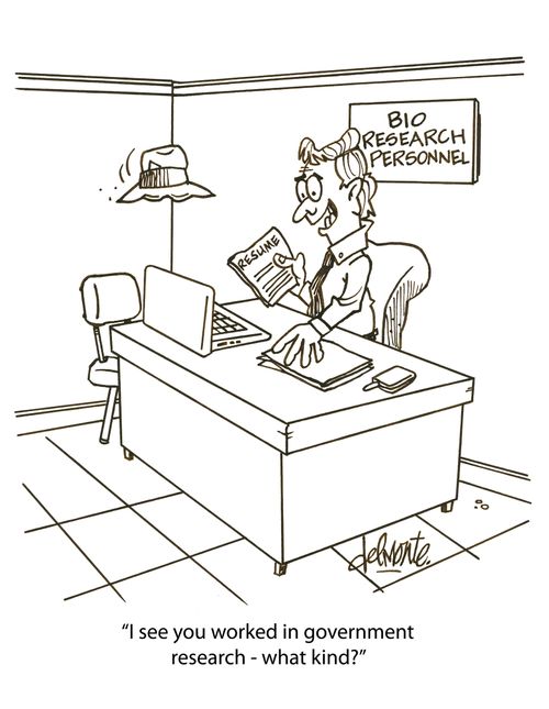 'I see you worked in government research - what kind?'