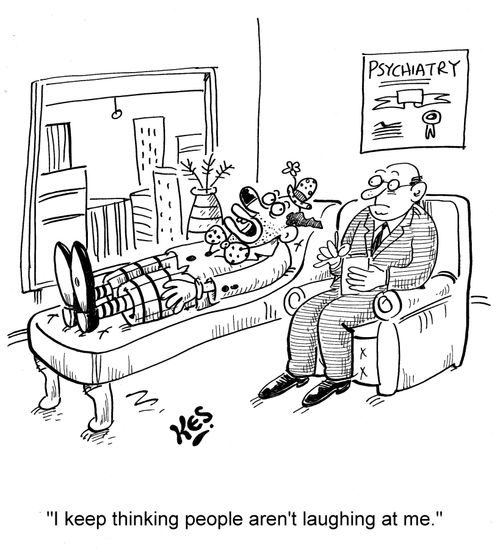 'I keep thinking people aren't laughing at me.'