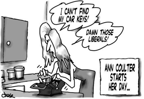 Ann Coulter starts her day...