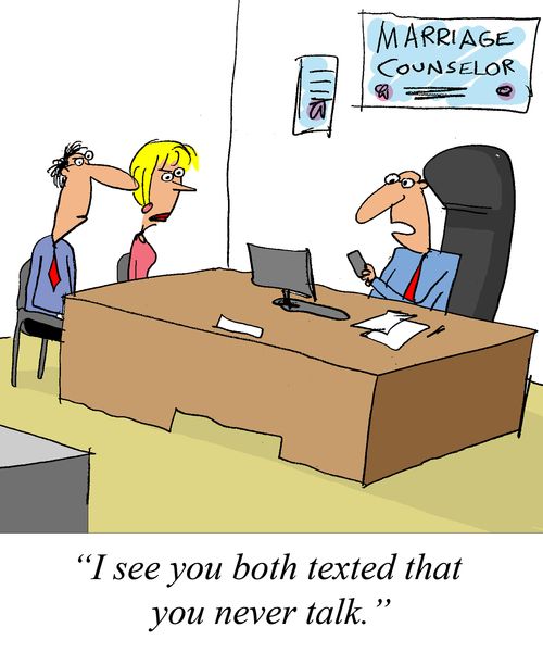 'I see you both texted that you never talk.'