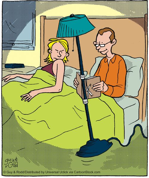 Book tied to a lamp.
