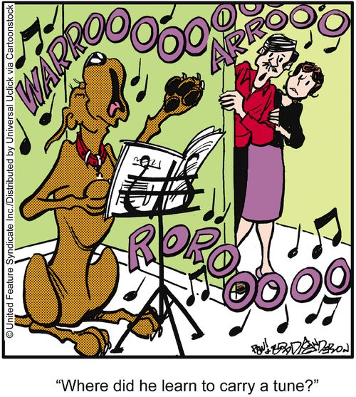 'Where did he learn to carry a tune?'