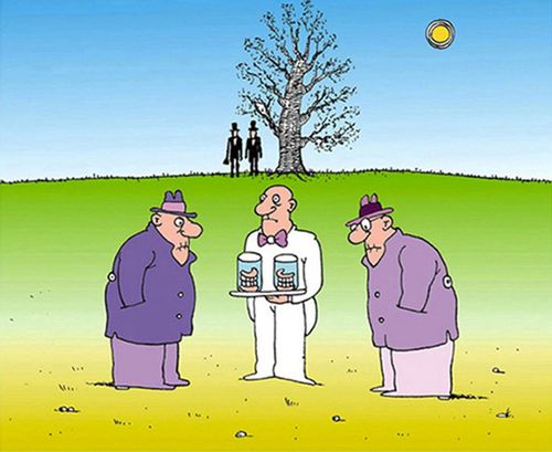 False teeth duel.