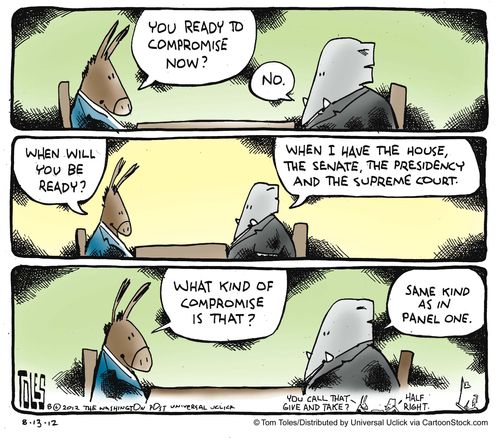 'Are you ready to compromise now? . . . When will you be ready?'