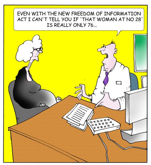 Even with the new freedom of information act I can't tell you if that woman at number 28 is really only 76...