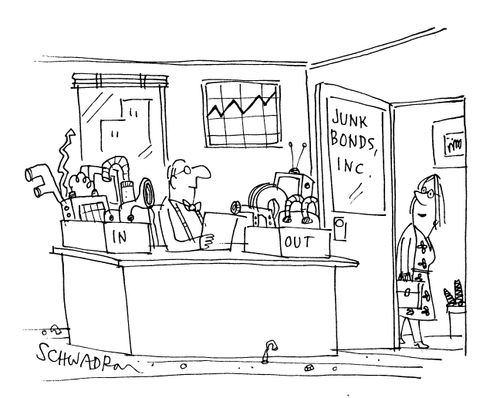 Junk bonds, inc. InOut trays.