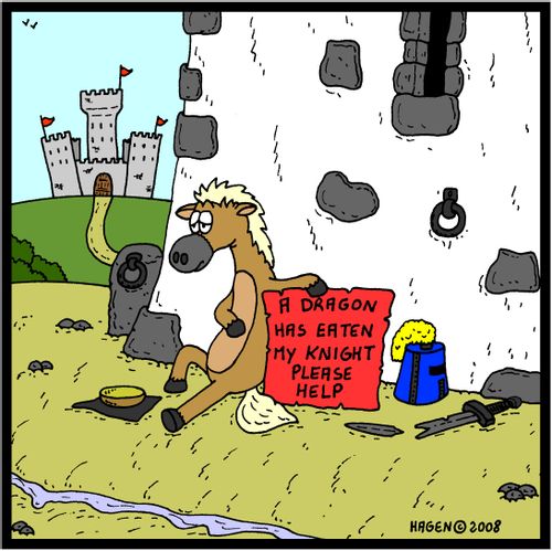A dragon has eaten my knight, please help.