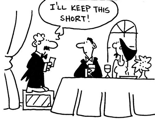 'I'll keep this short!'