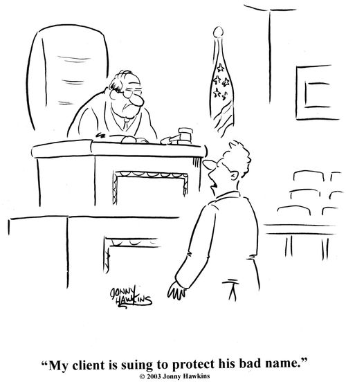 'My client is suing to protect his bad name.'