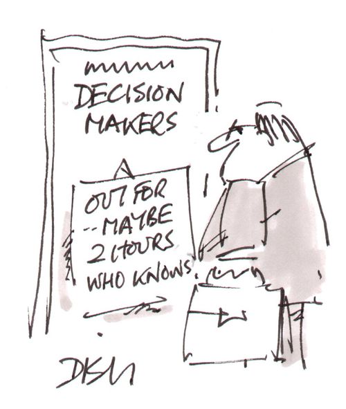 Decision makers: 'Out for...maybe 2 hours, who knows?'