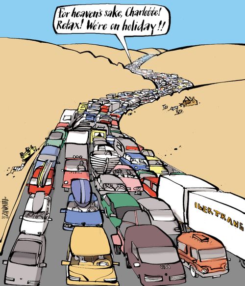 'For Heaven's sake, Charlotte! Relax! We're on holiday!'
