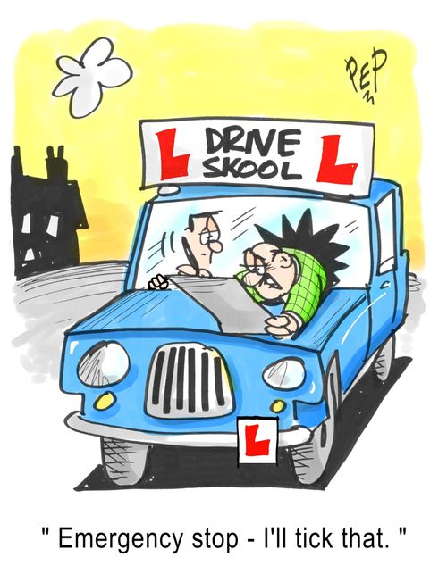 "Emergency stop! I'll tick that."