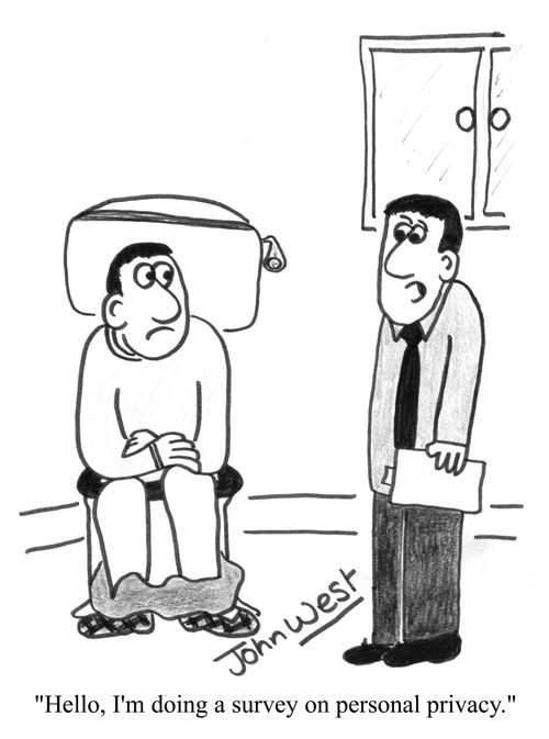 "Hello, I'm doing a survey on personal privacy."