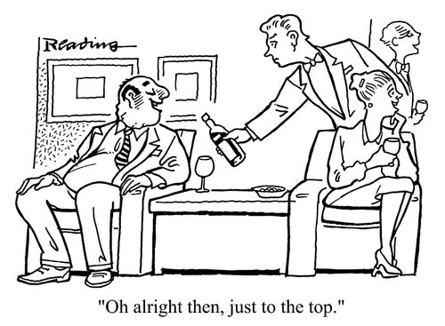 'Oh alright then, just to the top"