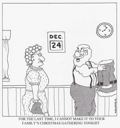 'For the last time, I cannot make it to your family's Christmas gathering tonight.'