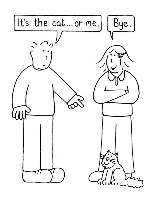 'It's the cat ...or me.'