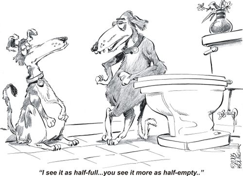 'I see it as half-full...you see it more as half-empty...'