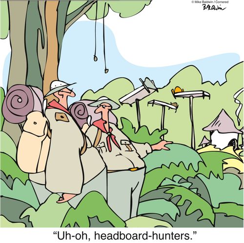 "Uh-oh, headboard-hunters."