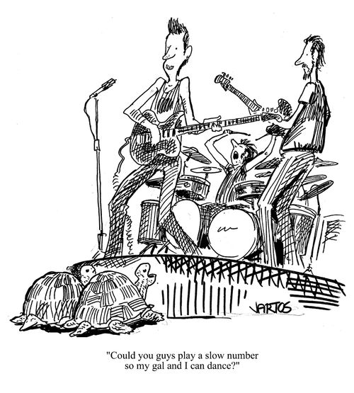 'Could you guys play a slow number so my gal and I can dance?'