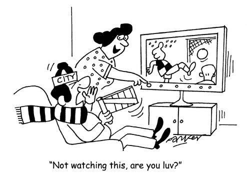 'Not watching this,are you luv?'