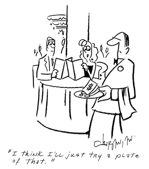 'I think I'll just try a plate of that.'