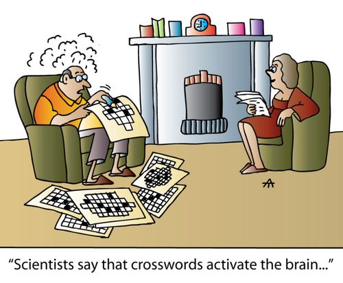'Scientists say that crosswords activate brain...'