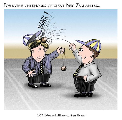1927: Edmund Hillary conkers Everett.