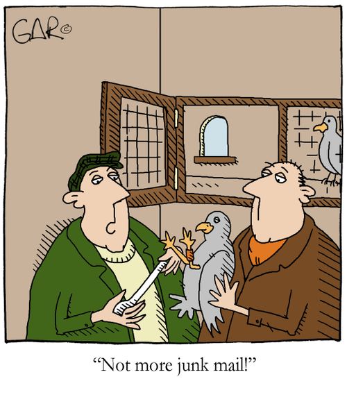 'Not more junk mail!'