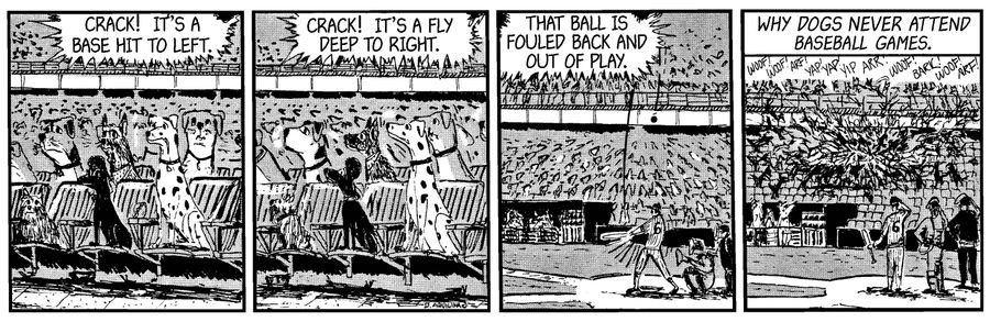 Why dogs never attend baseball games.